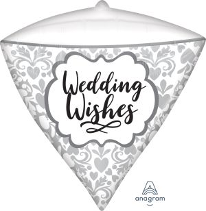 UltraShape Diamondz Wedding Wishes Flourish Balloon