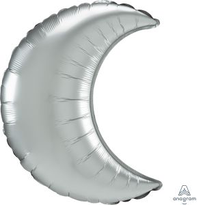 Crescent 17" Platinum Silver Balloon