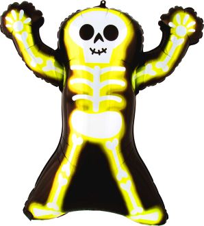 SuperShape Neon Skelly Balloon