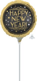 09" Vintage Satin New Year Balloon