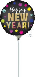 04" Satin Dotted New Year Balloon