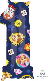 26" Paw Patrol Number 1 Balloon