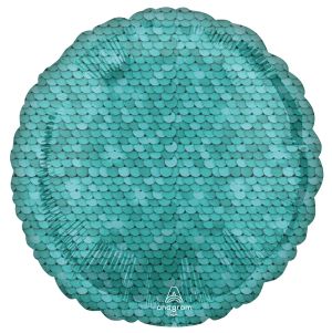 18" Ocean Blue Sequins Balloon