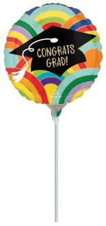 09" Grad Rainbows All Around Balloon