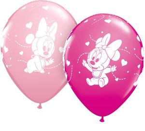 11" DN Baby Minnie Mouse Hearts (25pcs) Balloons