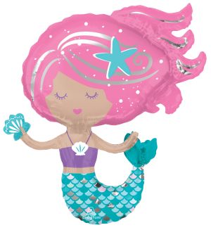 SuperShape Shimmering Mermaid Balloon