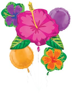 Balloon Bouquet Summer Hibiscus