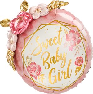 Multi-Balloon Baby Floral Geo