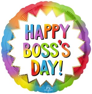 Standard Colorful Boss's Day Burst Balloon