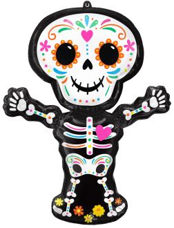 SuperShape Day of the Dead Skeleton Balloon