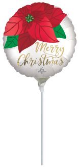 04" Satin Christmas Poinsettia Balloon