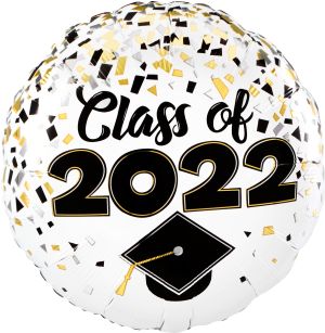 18" Class of 2022 Confetti Balloon