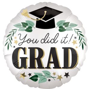 18" Satin You Did It Ivy Grad Balloon