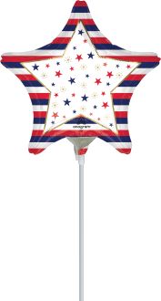 09" Patriotic Stars and Stripes Balloon