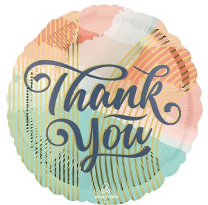 Jumbo Thank You Pastel Clouds Balloon