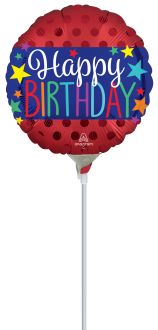 09" Satin Happy Birthday Banner Balloon