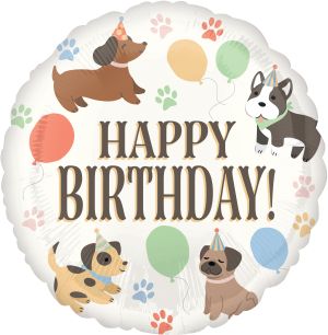 Jumbo Pawsome Party Happy Birthday Balloon