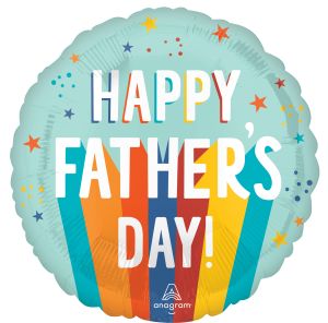 Standard Fathers Day Playful Stripes Balloon