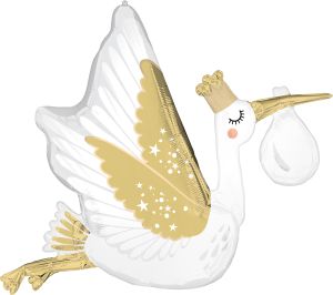 SuperShape Stork Special Delivery Baby Balloon