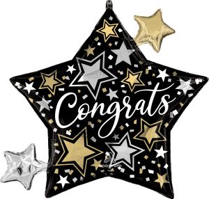 SuperShape Congrats Stars Balloon