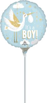 04" Satin Special Delivery Baby Boy Balloon