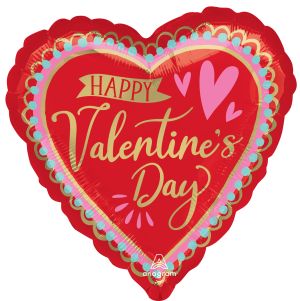 Standard Happy Valentines Day Artistic Affection Balloon