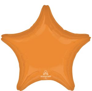 18" Vibrant Orange Star Balloon
