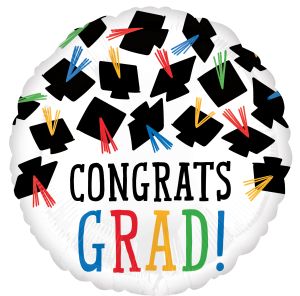 Standard Hats Off Congrats Grad Balloon