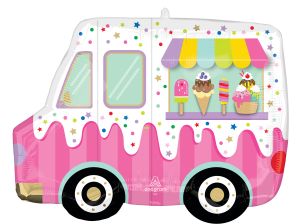 SuperShape Here's the Scoop Ice Cream Truck Balloon