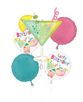 Bouquet Cocktail Surprise Birthday Balloon
