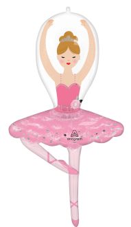 SuperShape Ballerina Girl Light Skin Balloon