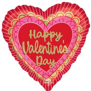 Standard Valentine Scalloped Sweethearts Balloon