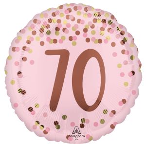 Standard Pretty Pink 70th Birthday Balloon