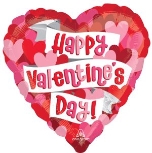 Jumbo Playful Valentine Hearts Balloon