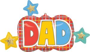 SuperShape Graphic Grids Dad Balloon