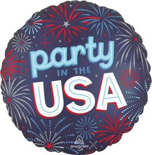 Standard Satin Patriotic Burst Party in the USA Balloon