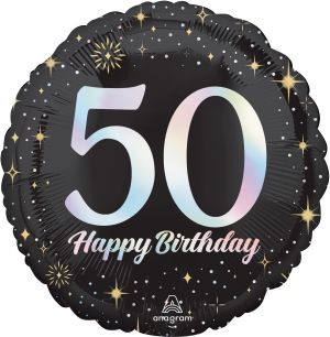 Standard Sparkling Birthday 50 Balloon