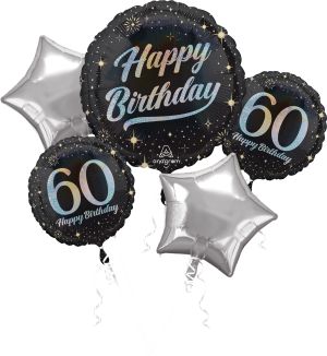 Bouquet Sparkling Birthday 60 Balloon