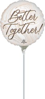 09" Satin Marble Wedding Balloon