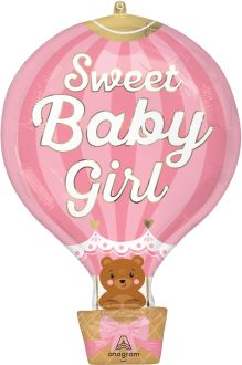 SuperShape It's a Girl Pink Balloon