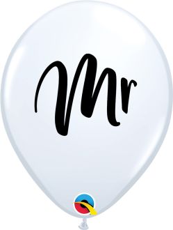 11" Mr. White (50pcs) Balloons
