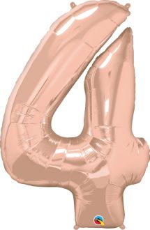 34" Rose Gold Number 4 Balloon