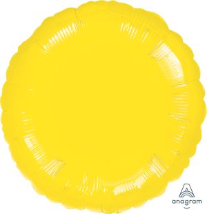 18" Metallic Yellow Circle (non-packaged) Balloon
