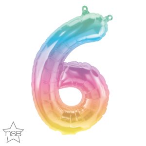 16" Jelli Ombre Number 6 Balloon