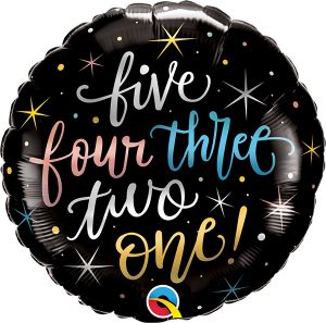 18" Five Four Three Two One (non-packaged) Balloon