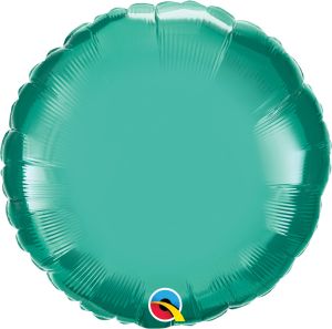 18" Chrome Green Round Balloon