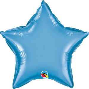 20" Chrome Blue Star Balloon