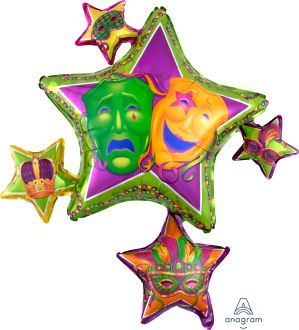 SuperShape Masquerade Star Cluster Balloon