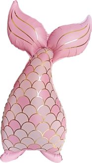 39" Pink Mermaid Tail Balloon