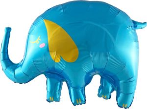 26" Elephant Baby Blue Balloon